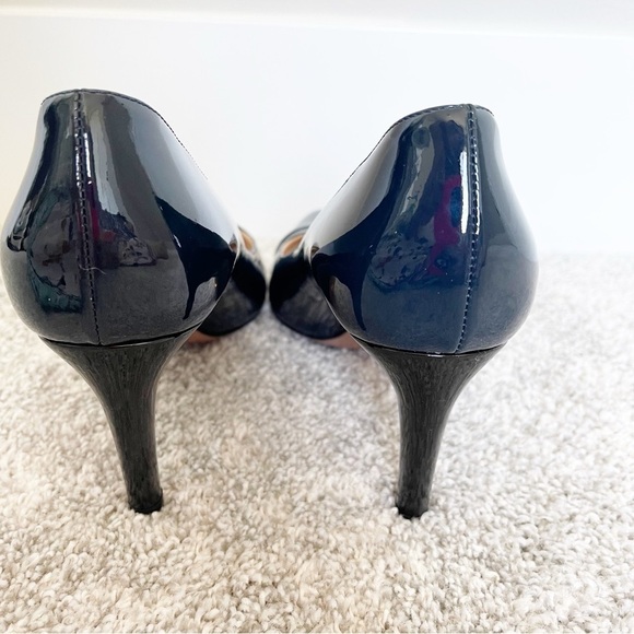 Prada Black and Navy Cap Toe Heels - Picture 10 of 10